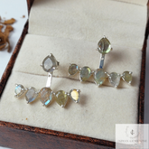 Labradorite Ear Jacket, 925 Sterling Silver Earring, Gemstone Ear Jacket, Dainty Ear Jacket, Minimalist Earring, Women Earring, Gift For Her
